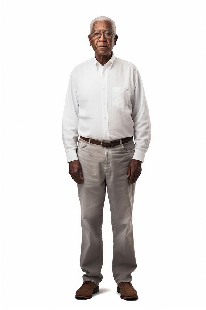 Standing adult white white background. AI generated Image by rawpixel.