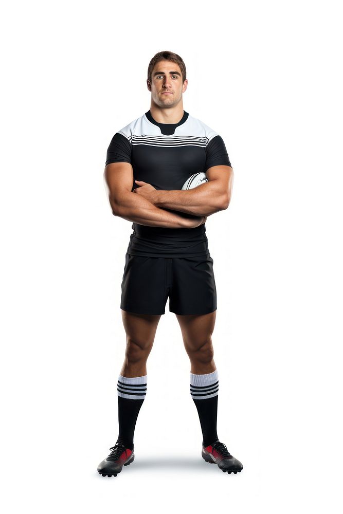 Standing rugby sports player. AI generated Image by rawpixel.