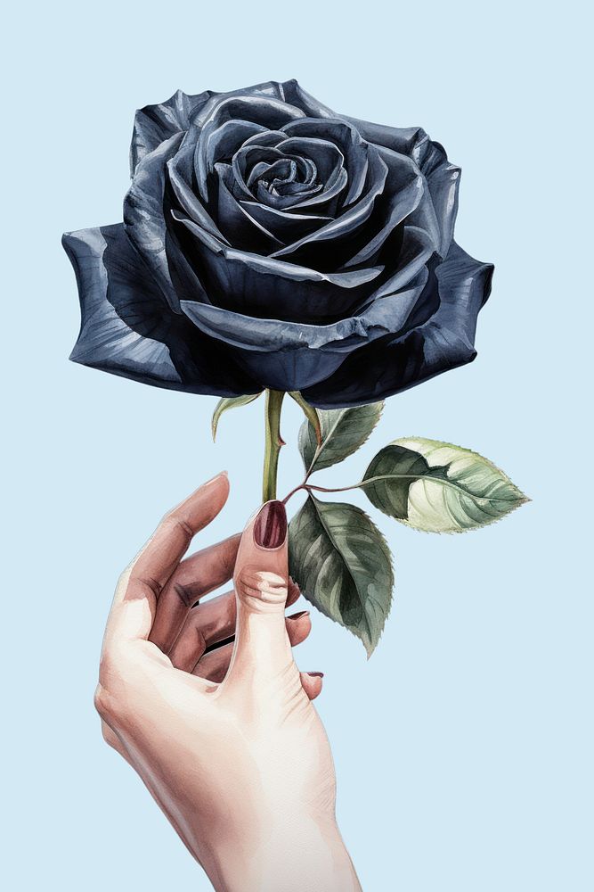 Rose holding flower plant. AI generated Image by rawpixel.
