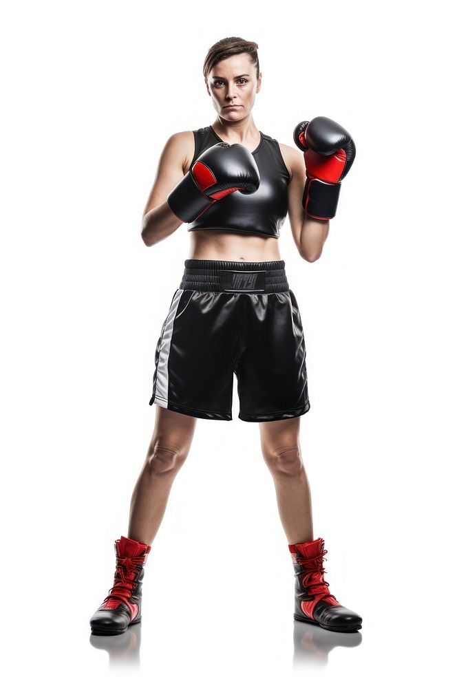 Footwear boxing white background determination. AI generated Image by rawpixel.