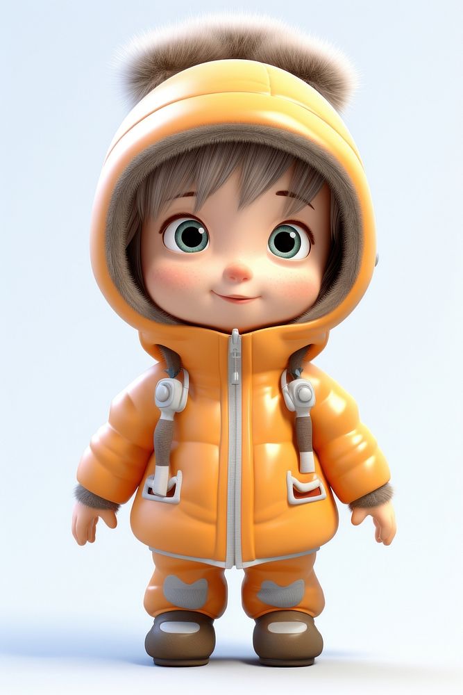 Cartoon doll cute snow. AI generated Image by rawpixel.