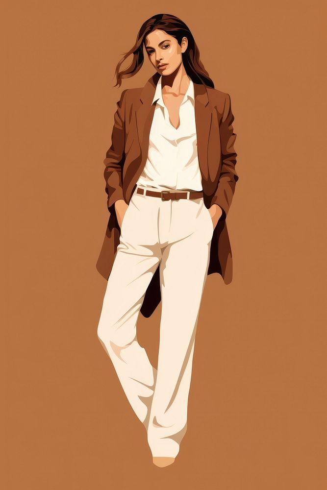 Jacket brown adult suit. AI generated Image by rawpixel.