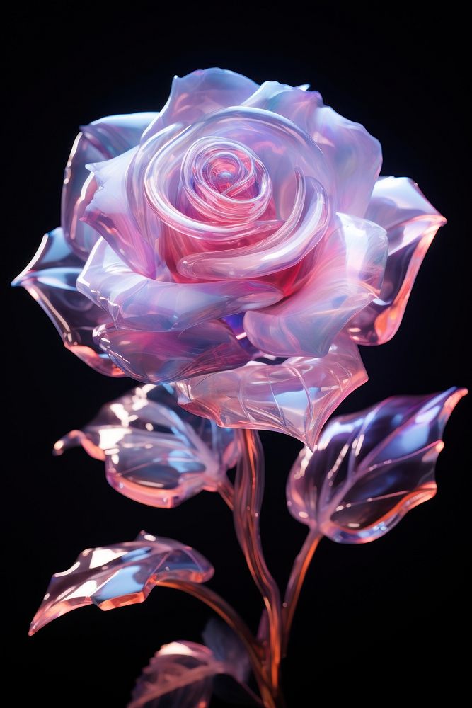 Rose flower purple plant. AI generated Image by rawpixel.
