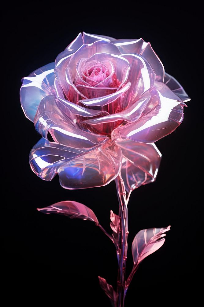 Rose flower purple petal. AI generated Image by rawpixel.