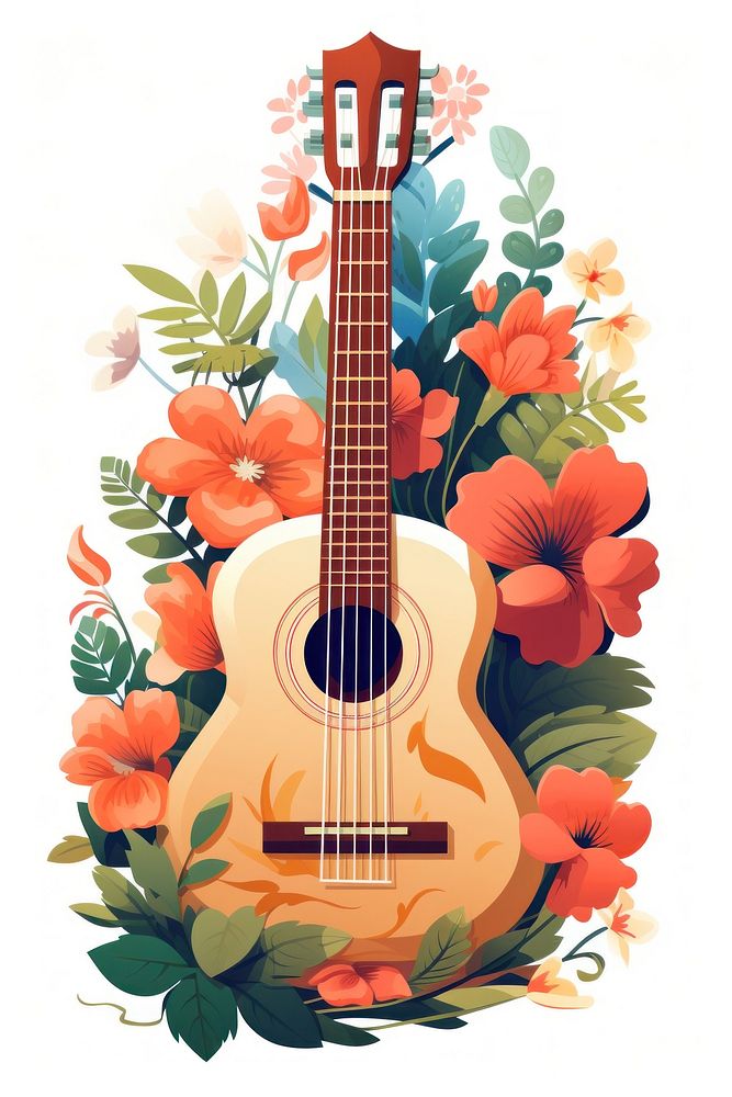 Guitar flower plant performance. AI generated Image by rawpixel.