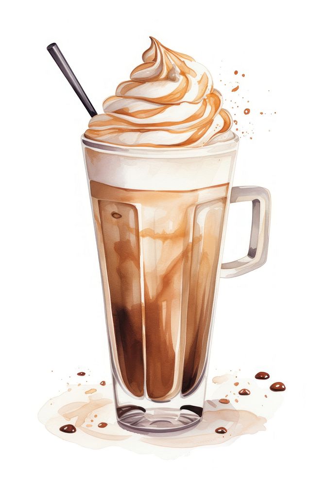 Cappuccino dessert coffee drink. AI generated Image by rawpixel.