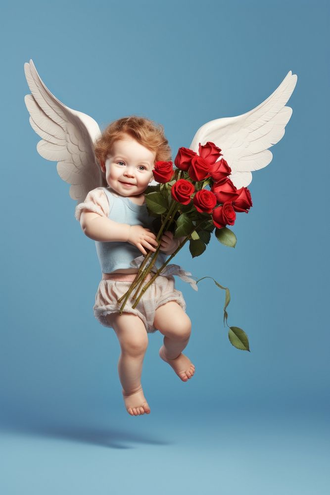Rose baby portrait holding. AI generated Image by rawpixel.