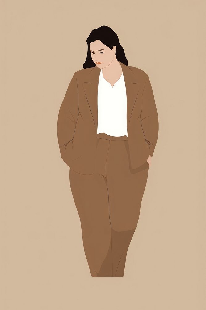 Female adult suit face. AI generated Image by rawpixel.