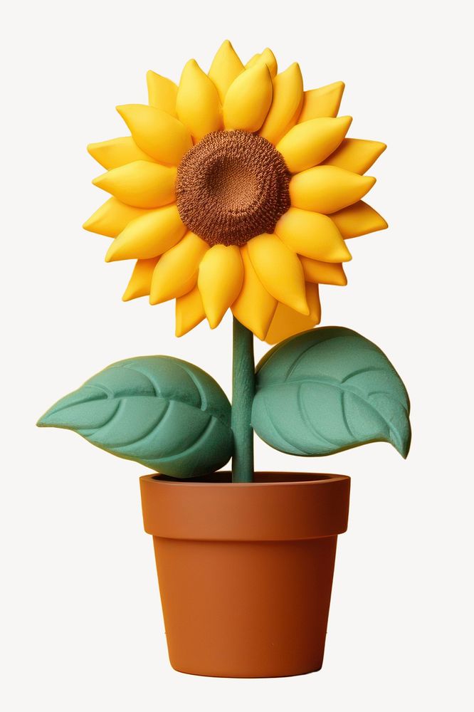 Sunflower blossom plant representation. 