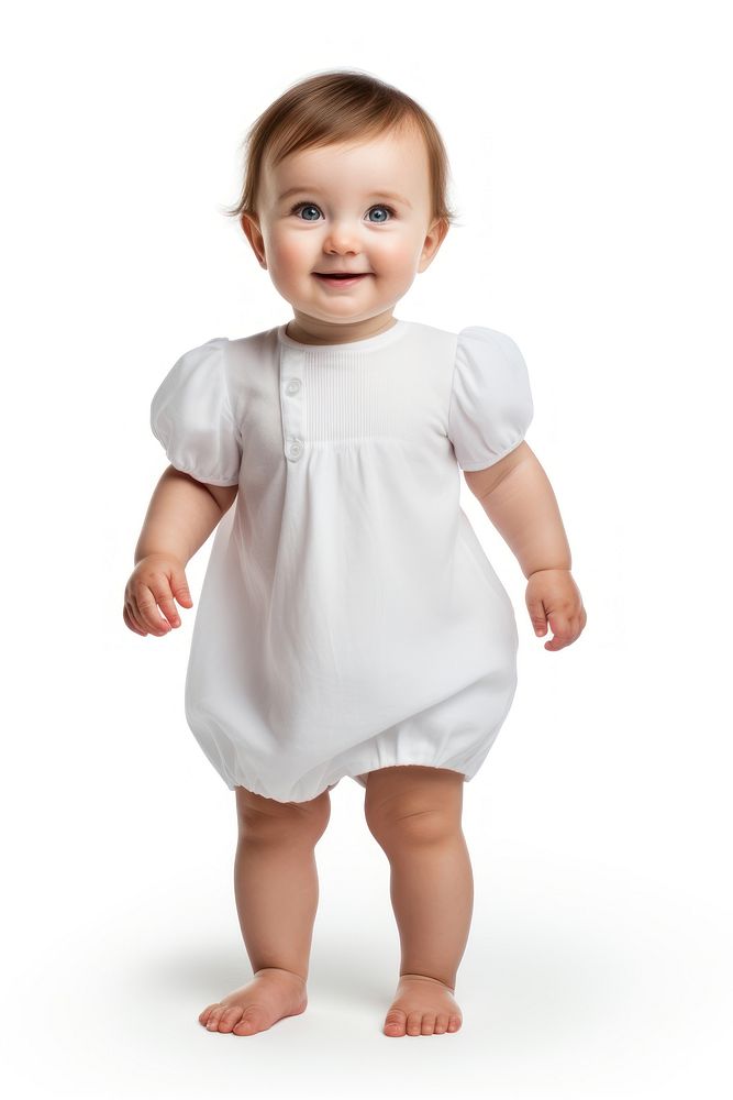 Baby portrait standing dress. AI generated Image by rawpixel.