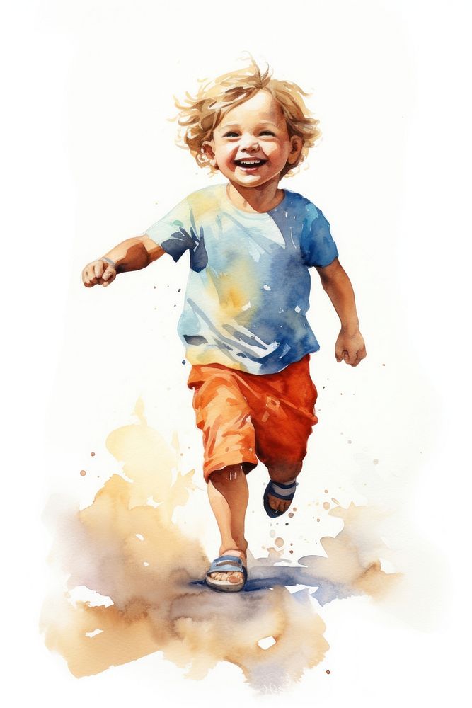 Child portrait shorts happy. AI generated Image by rawpixel.