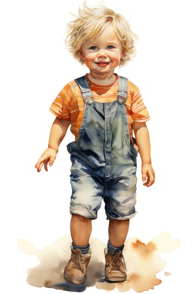 Footwear portrait toddler shorts. AI generated Image by rawpixel.