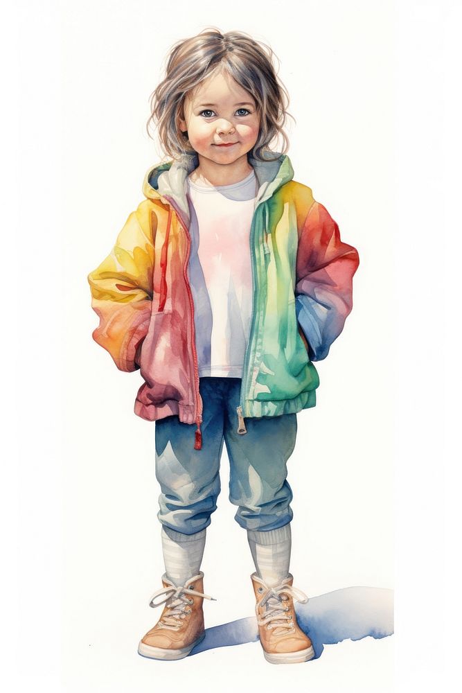 Footwear toddler jacket child. AI generated Image by rawpixel.