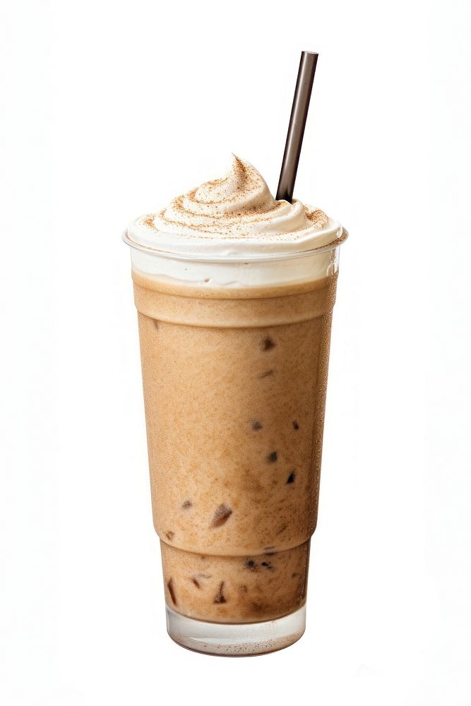 Coffee smoothie dessert drink, digital paint illustration. AI generated image