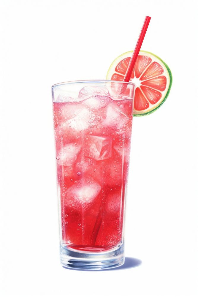 Cocktail drink fruit red, digital | Free Photo Illustration - rawpixel