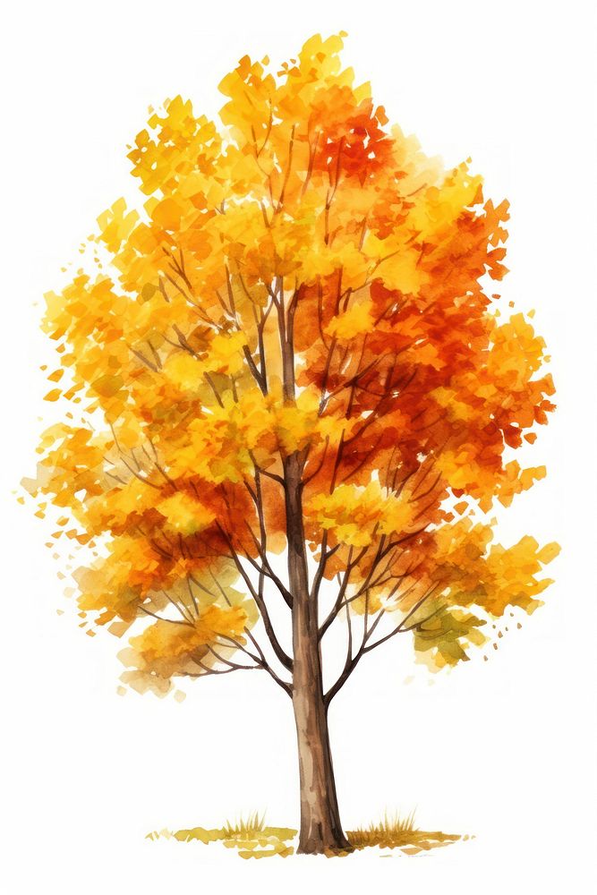 Tree autumn plant maple. AI generated Image by rawpixel.