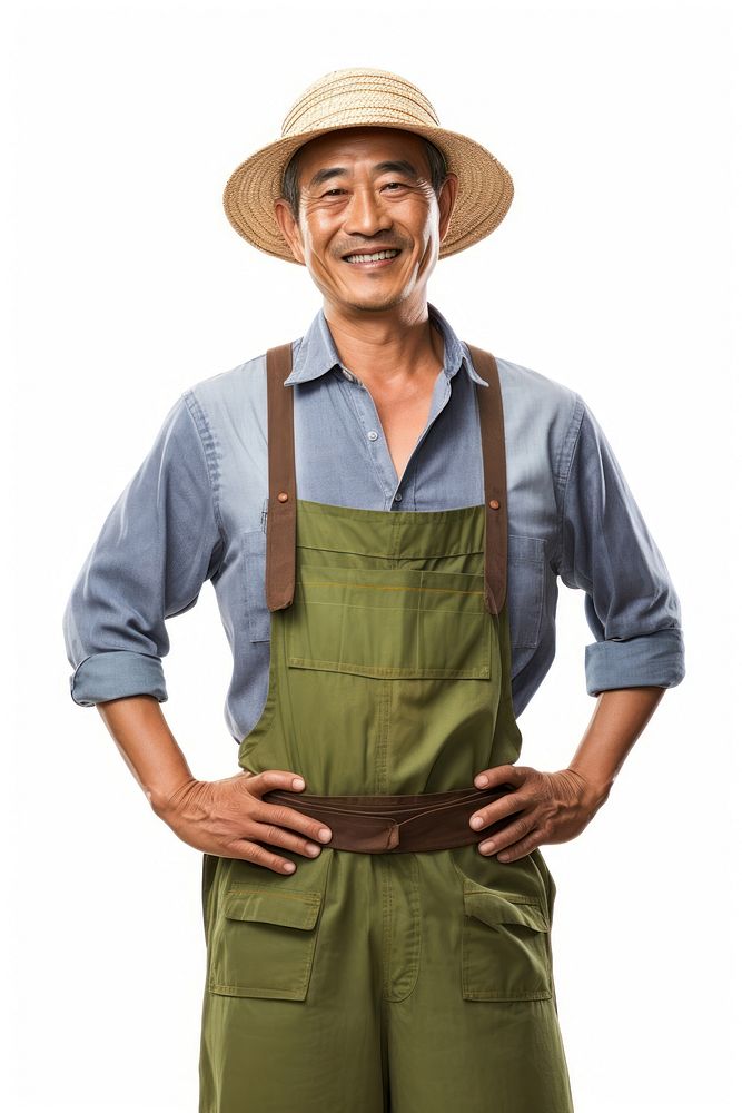 Farmer apron adult white background. 