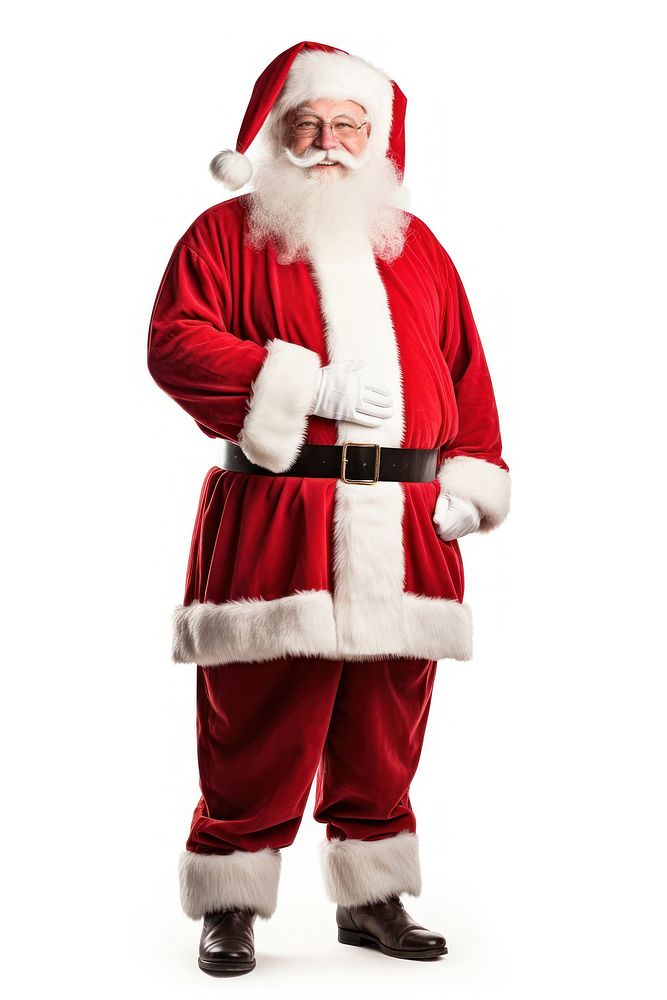 Christmas adult white background santa claus. 