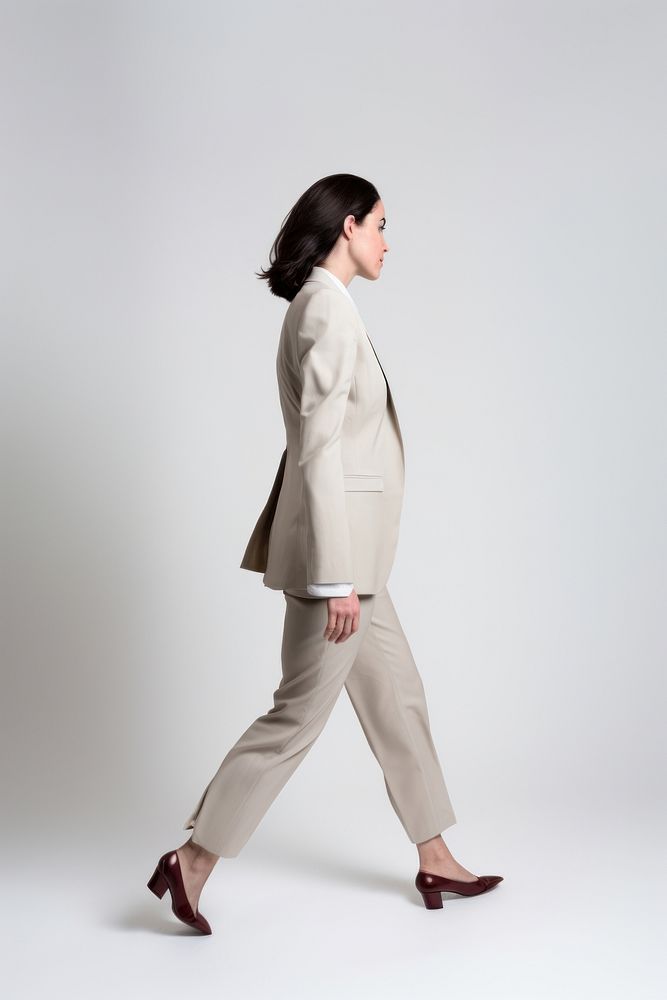 Walking overcoat blazer dress. AI generated Image by rawpixel.