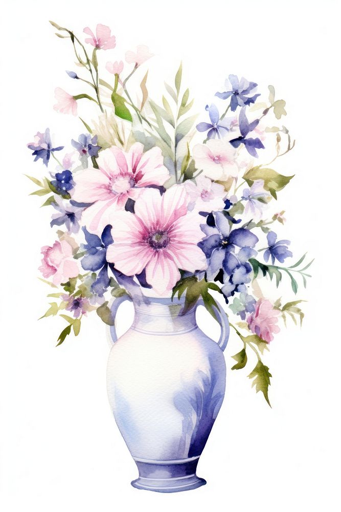 Flower vase plant art. AI generated Image by rawpixel.