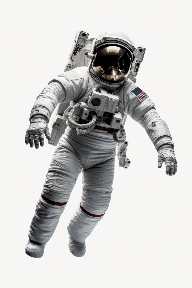 Astronaut helmet white background protection. AI generated Image by rawpixel.