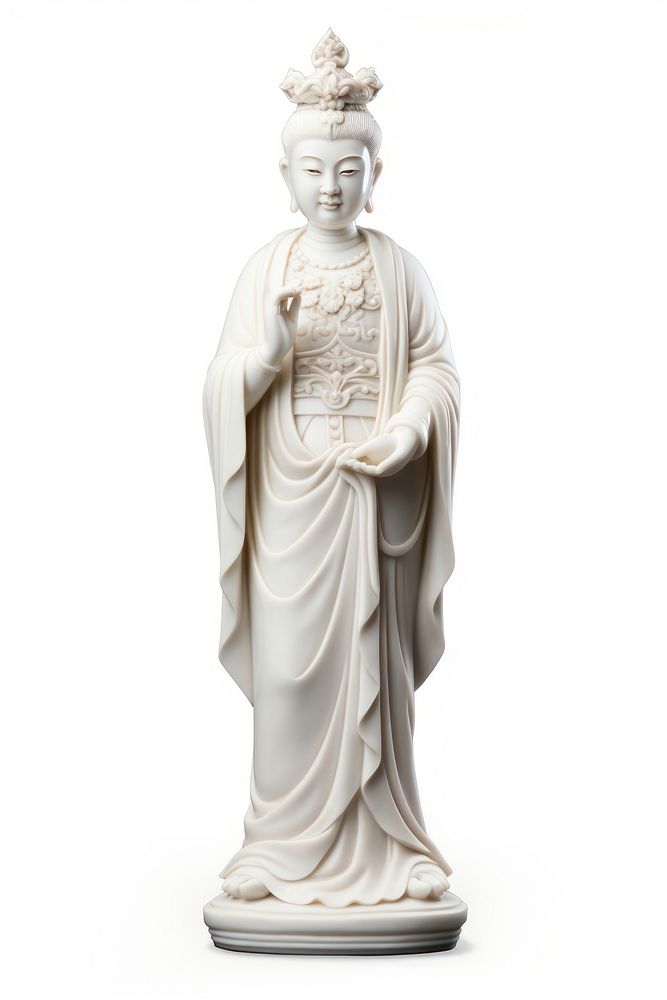 Statue sculpture figurine white. AI generated Image by rawpixel.
