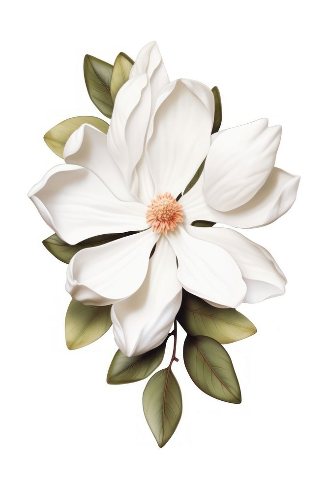 Magnolia flower petal plant. AI generated Image by rawpixel.