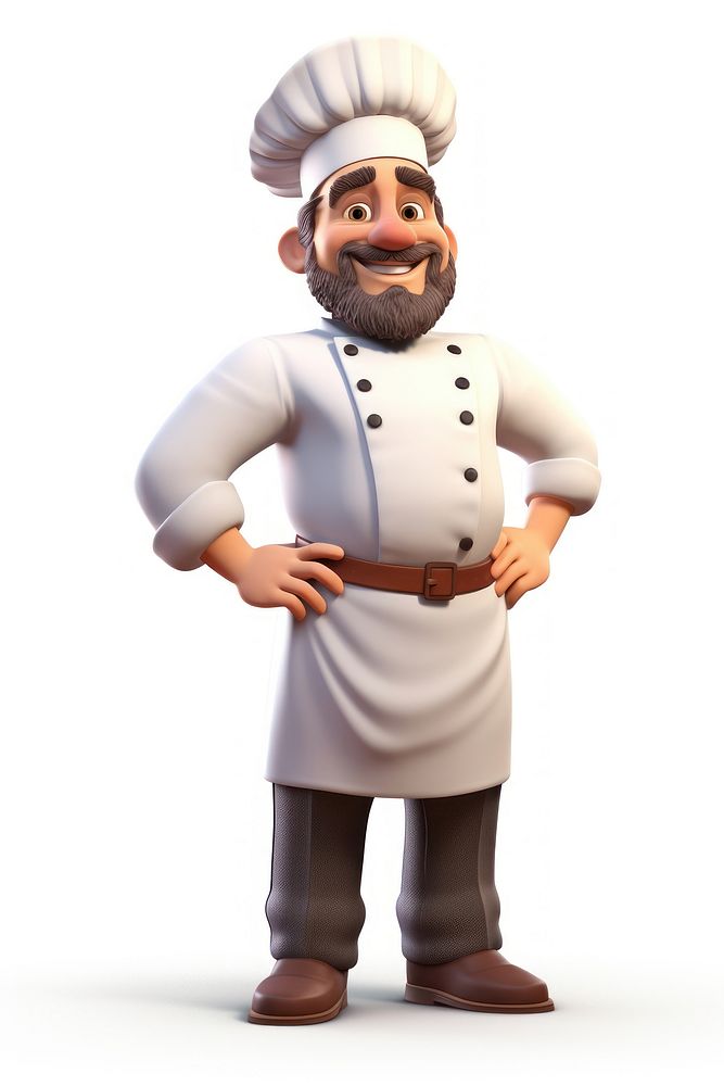 Uniform cartoon chef vegetable. 