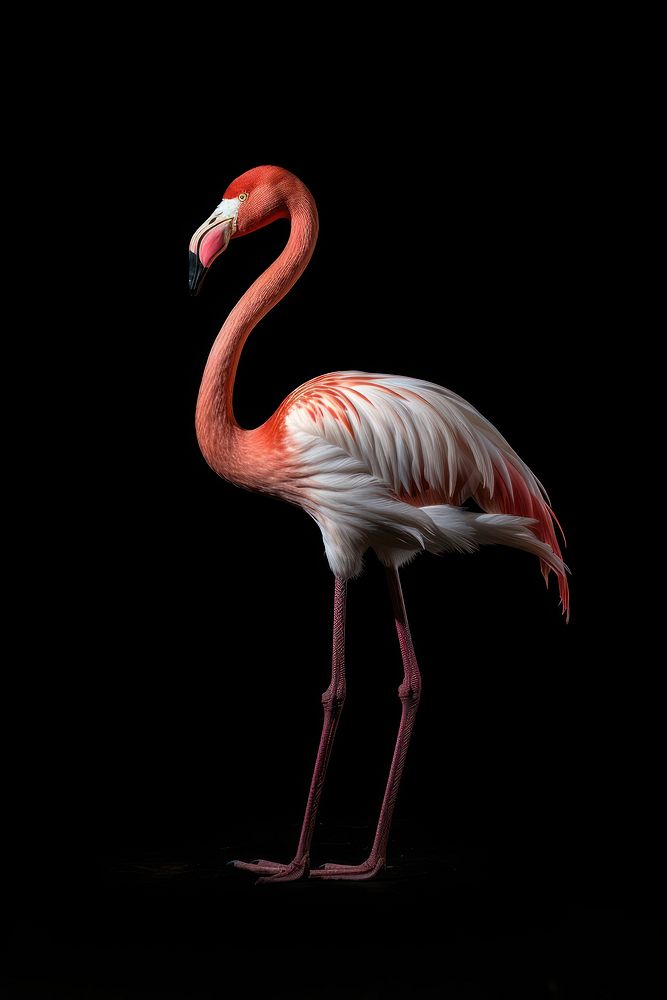 Flamingo animal bird wildlife. AI generated Image by rawpixel.