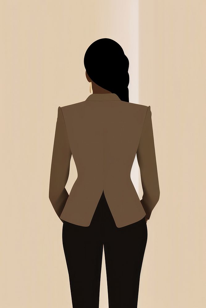 Adult black woman back. AI generated Image by rawpixel.