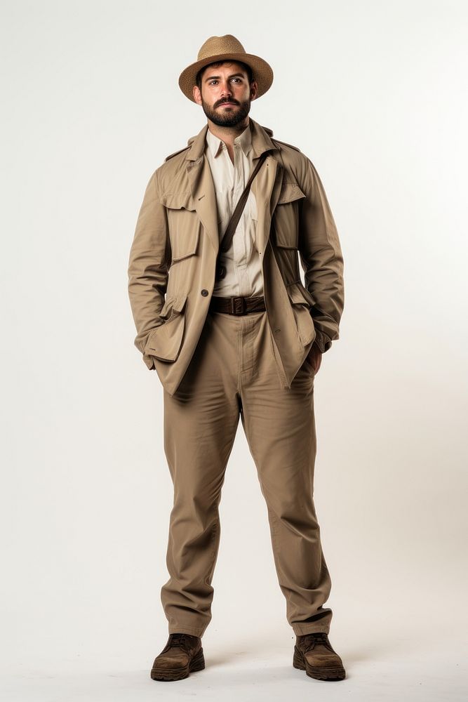 Overcoat adult khaki man. AI generated Image by rawpixel.