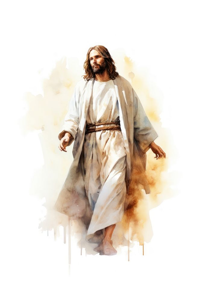 Adult robe white background spirituality