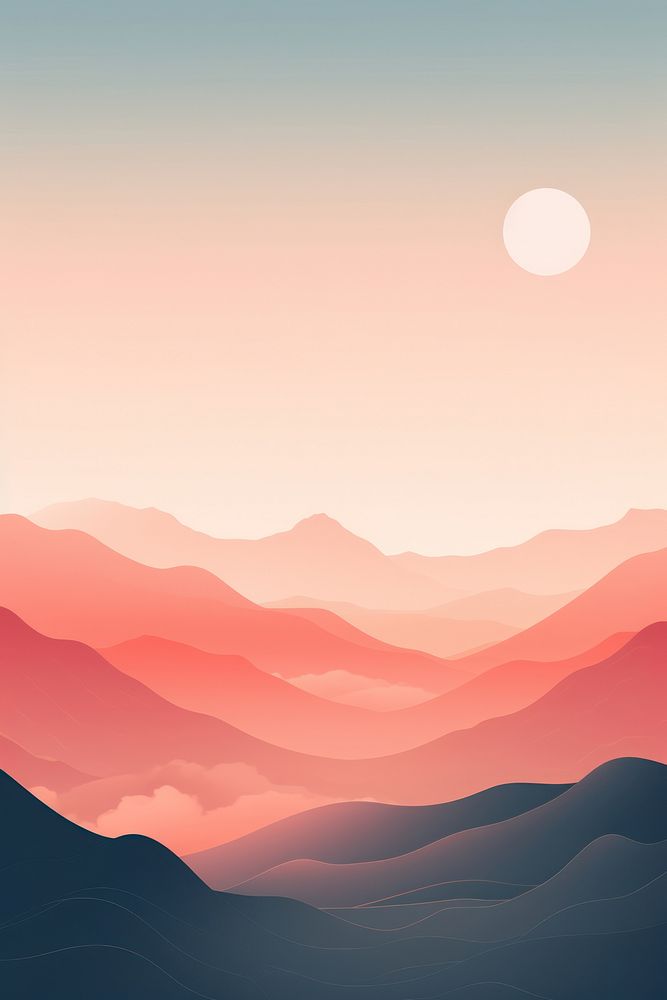 Landscape mountain backgrounds sunlight. AI generated Image by rawpixel.