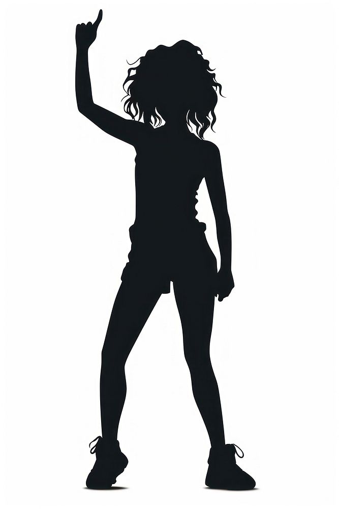 Silhouette dancing adult black. AI generated Image by rawpixel.