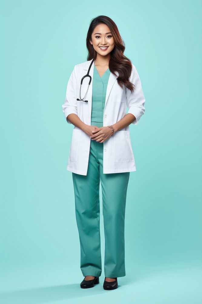 Standing smiling doctor stethoscope. AI generated Image by rawpixel.