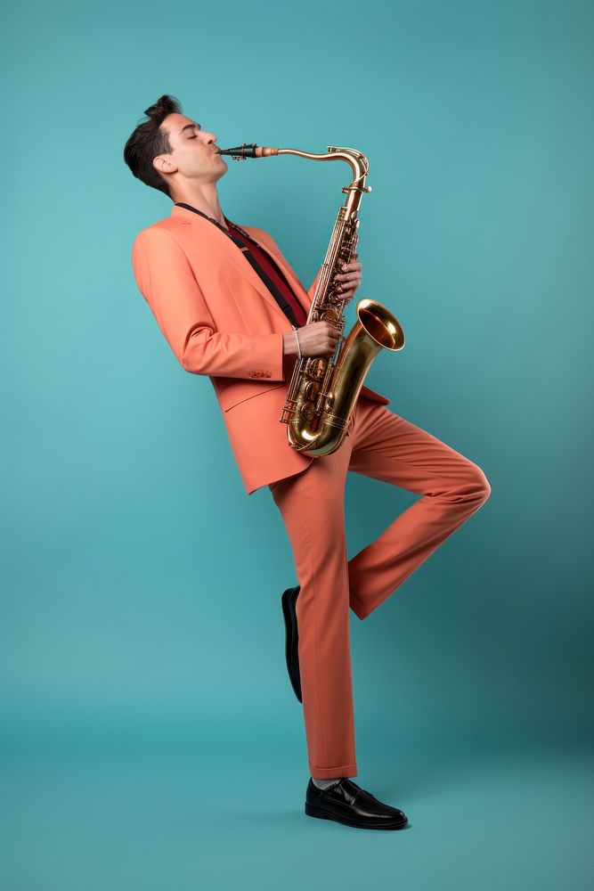 Saxophone musician adult entertainment. AI generated Image by rawpixel.
