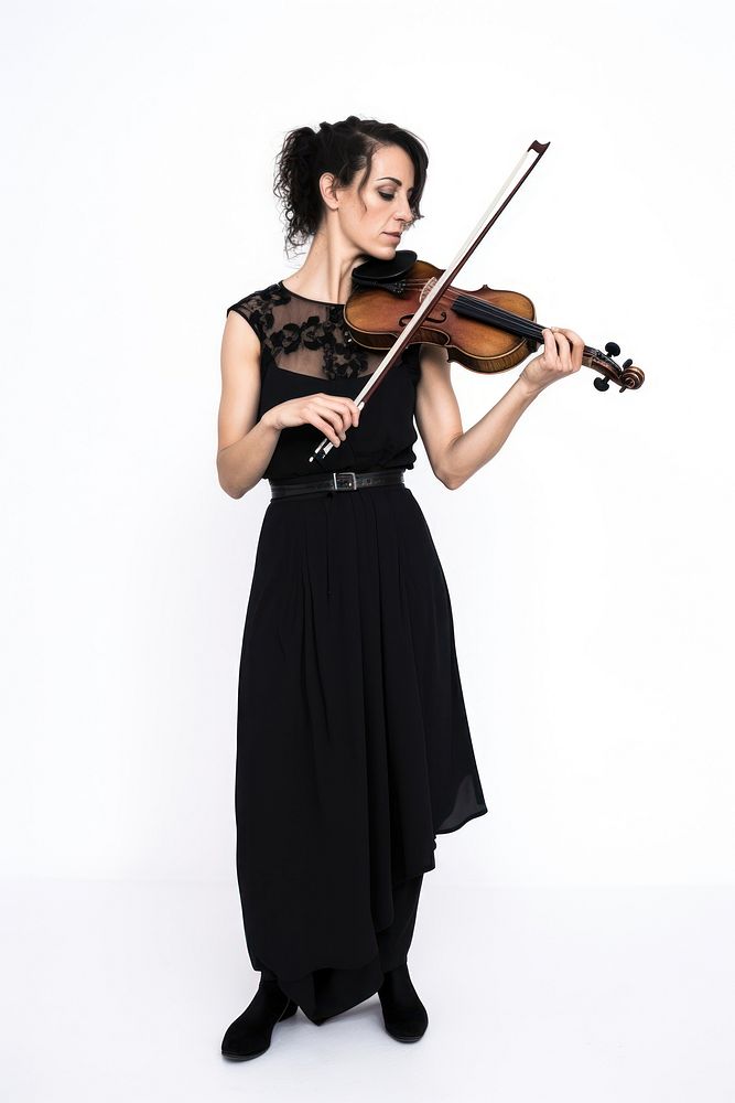 Portrait musician violin dress. 