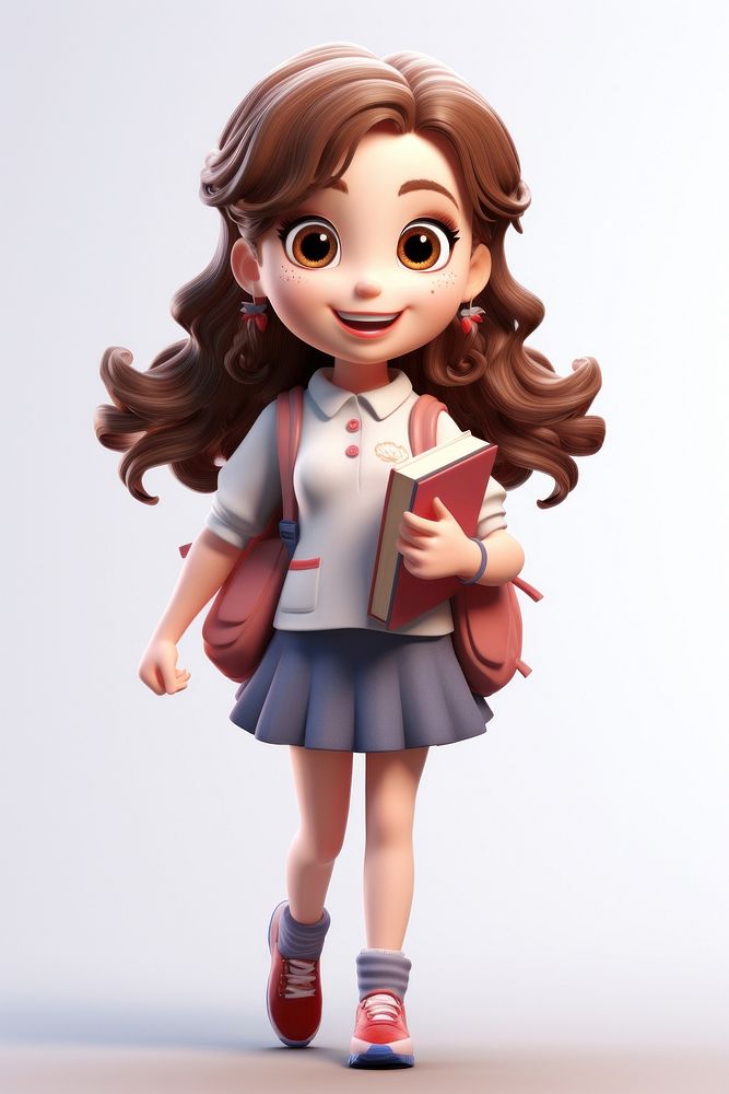 Cartoon doll cute girl. AI generated Image by rawpixel.