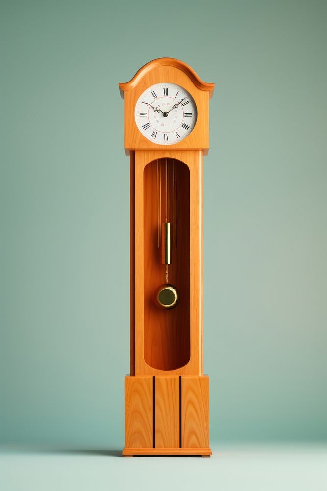 Clock wood architecture furniture. AI generated Image by rawpixel.