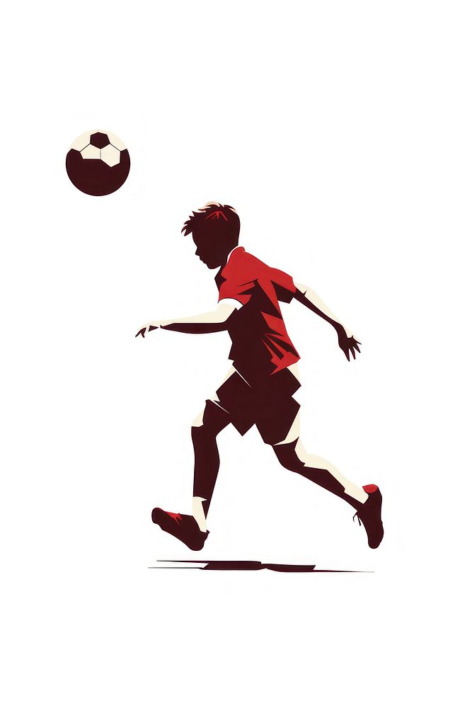 Football kicking sports white background. AI generated Image by rawpixel.