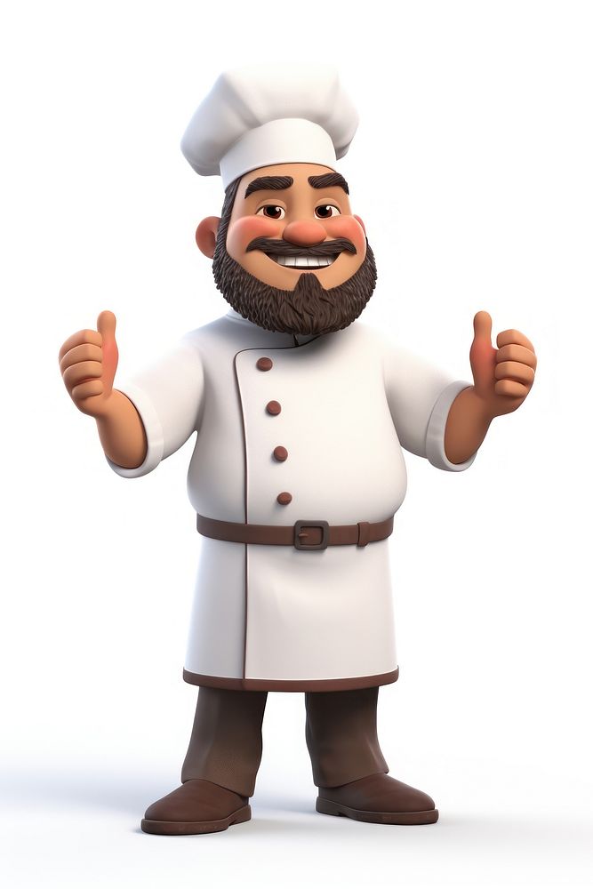 Smiling chef white background celebration. AI generated Image by rawpixel.