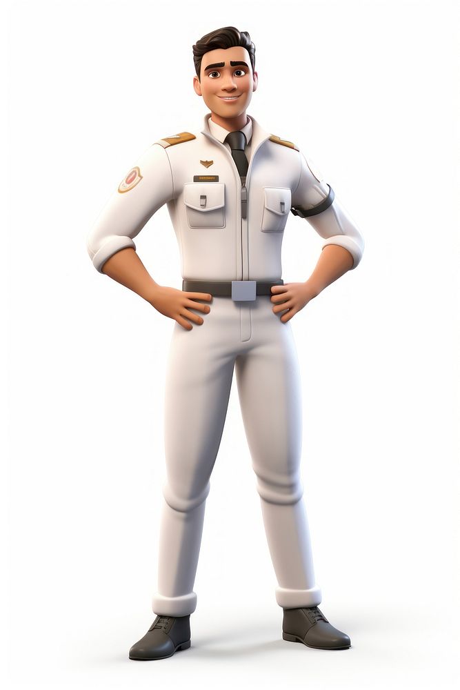 Uniform adult male white background. AI generated Image by rawpixel.