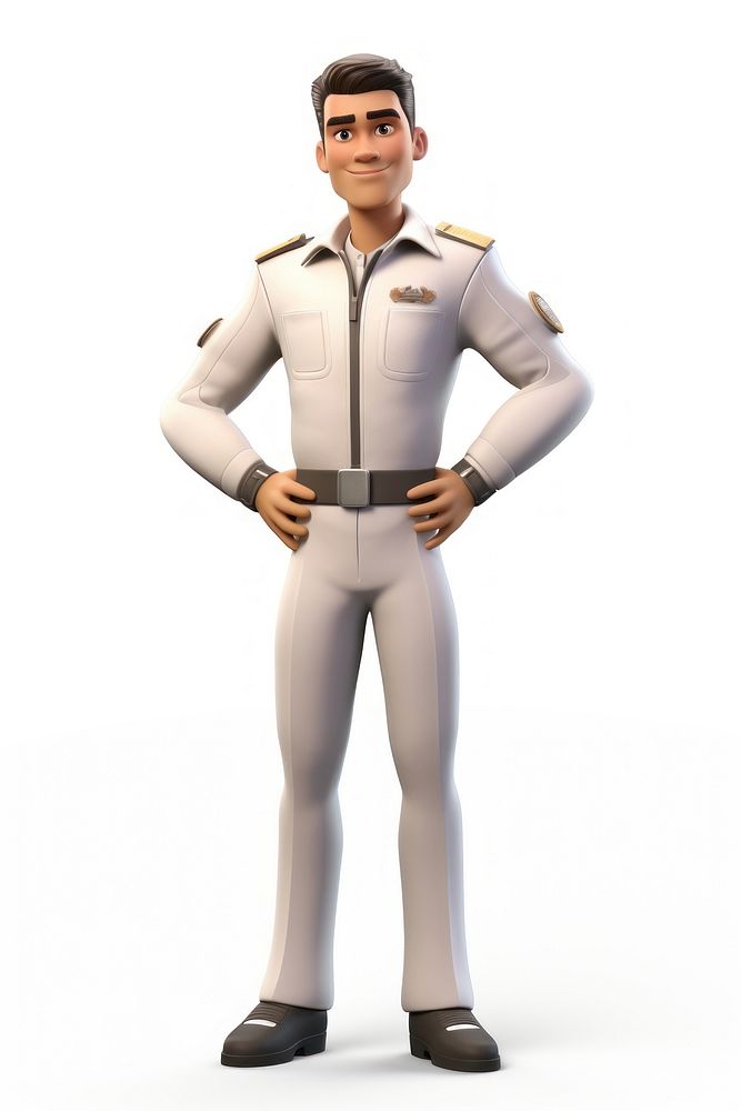 Uniform adult male white background. AI generated Image by rawpixel.