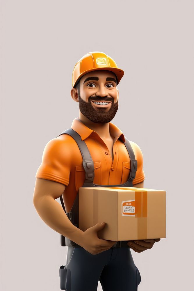 Box cardboard helmet delivering. AI generated Image by rawpixel.