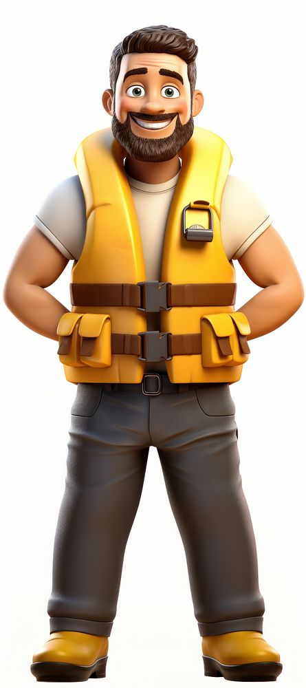 Lifejacket yellow adult vest. AI generated Image by rawpixel.