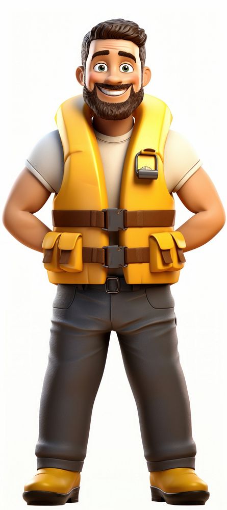 Lifejacket yellow adult vest. 