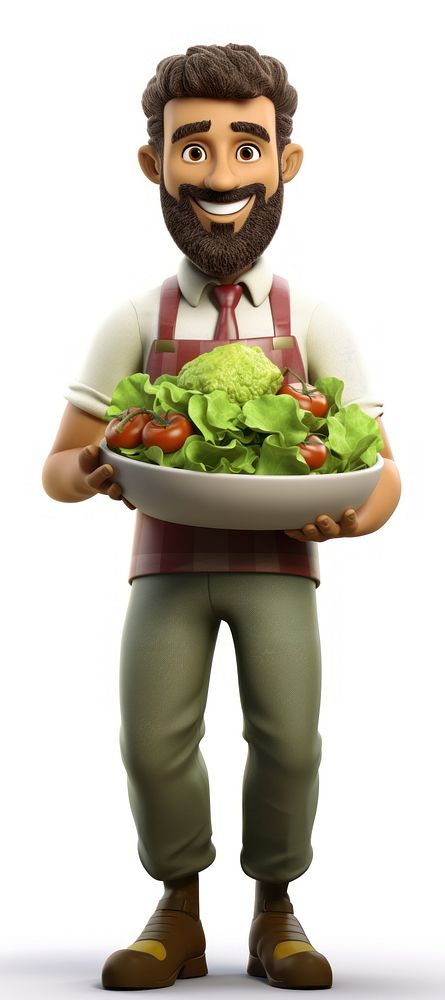 Holding salad adult food. AI generated Image by rawpixel.