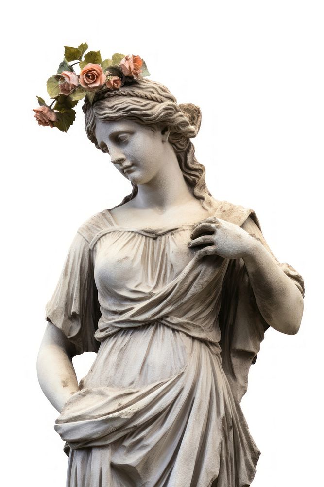Sculpture flower statue plant. AI generated Image by rawpixel.