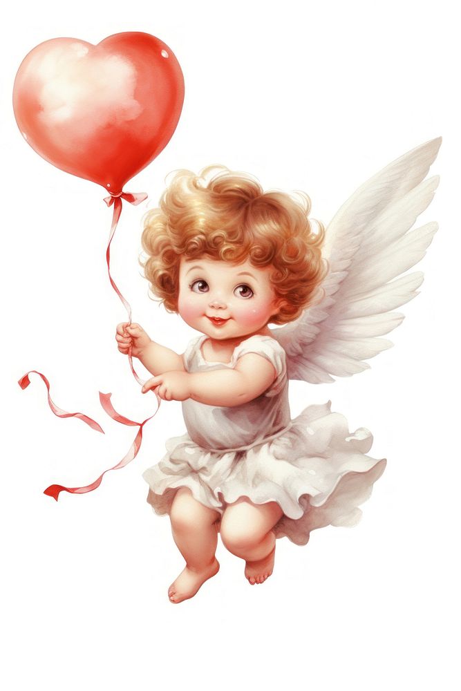 Balloon cupid cute baby. AI generated Image by rawpixel.