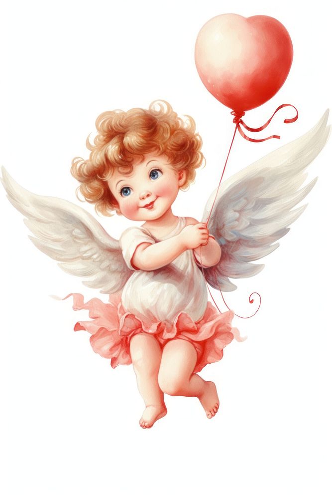 Balloon angel cupid cute. AI generated Image by rawpixel.